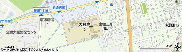 大阪府立大冠高等学校周辺の地図