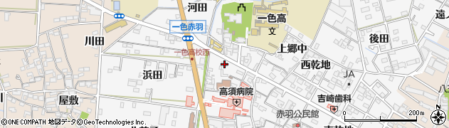 愛知県西尾市一色町赤羽上郷中171周辺の地図