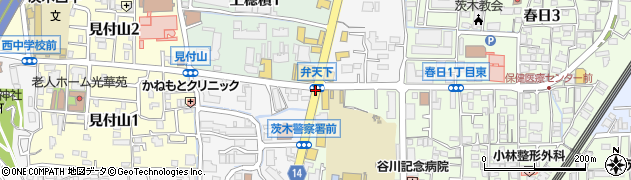茨木警察署前周辺の地図