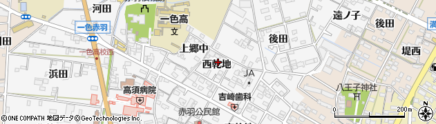愛知県西尾市一色町赤羽周辺の地図