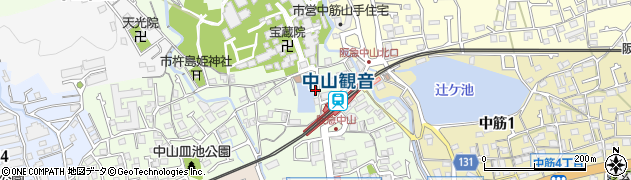 しんちゃん 中山寺周辺の地図