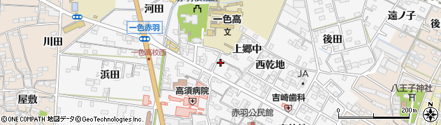 愛知県西尾市一色町赤羽上郷中80周辺の地図