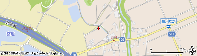 兵庫県三木市細川町（西）周辺の地図