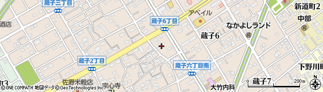 愛知県豊川市蔵子周辺の地図