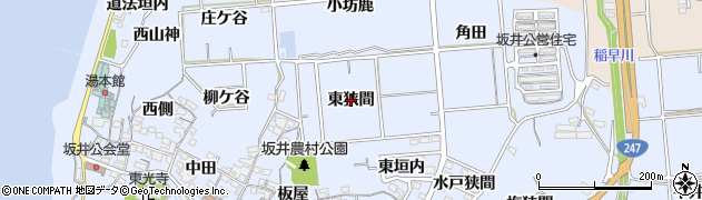 愛知県常滑市坂井（東狭間）周辺の地図