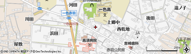 愛知県西尾市一色町赤羽上郷中23周辺の地図