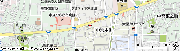 京都銀行枚方支店 ＡＴＭ周辺の地図