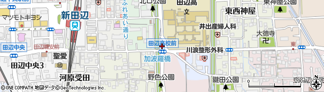 京都府京田辺市河原神谷22周辺の地図