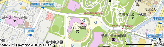姫路市立　ウインク球場周辺の地図