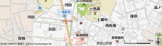 愛知県西尾市一色町赤羽上郷中18周辺の地図