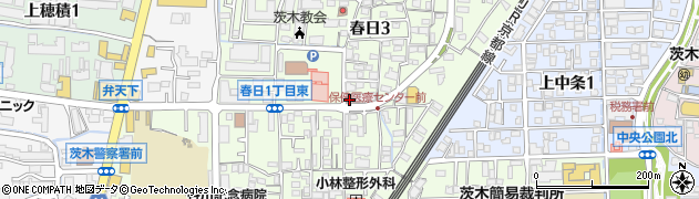 ファミリーマート茨木春日三丁目店周辺の地図