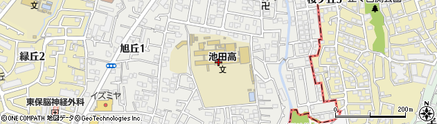 大阪府立池田高等学校周辺の地図