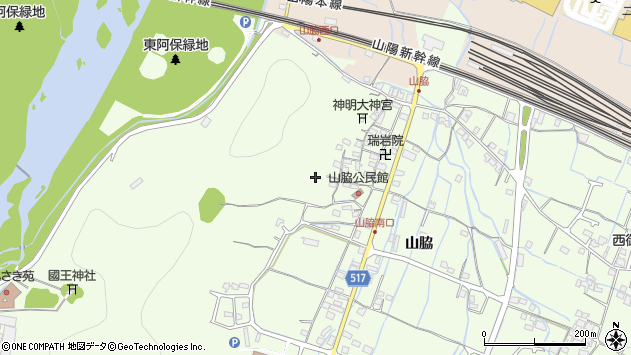 〒671-0248 兵庫県姫路市四郷町山脇の地図