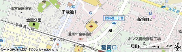 保険相談ショップ保険ほっとライン　フィール豊川店周辺の地図