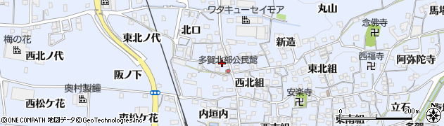 京都府綴喜郡井手町多賀北口5周辺の地図