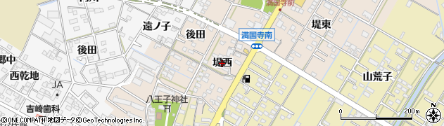 愛知県西尾市一色町味浜（堤西）周辺の地図