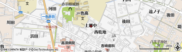 愛知県西尾市一色町赤羽上郷中周辺の地図
