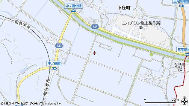 〒519-0133 三重県亀山市下庄町の地図