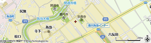 愛知県豊川市為当町仲上周辺の地図