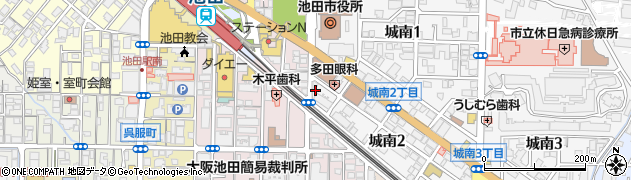 餃子の王将 阪急池田店周辺の地図