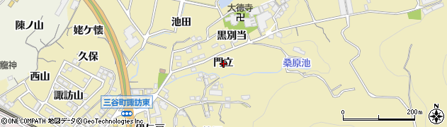 愛知県蒲郡市三谷町門立周辺の地図