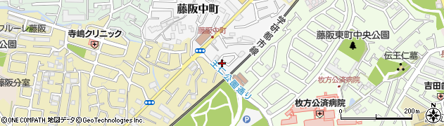 大阪府枚方市藤阪中町5-5周辺の地図