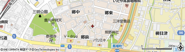 愛知県豊川市馬場町周辺の地図
