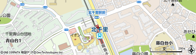 阪急オアシス北千里店周辺の地図