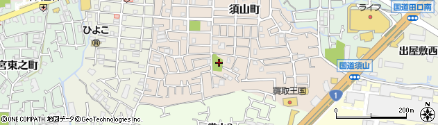 須山公園周辺の地図