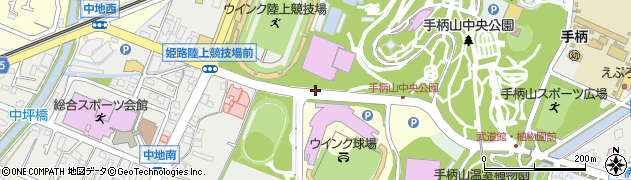 中央体育館・姫路球場前周辺の地図