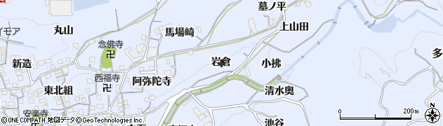 京都府綴喜郡井手町多賀岩倉周辺の地図