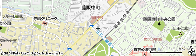 大阪府枚方市藤阪中町4周辺の地図