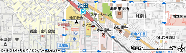 関西みらい銀行池田支店周辺の地図