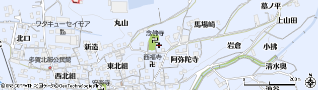 京都府井手町（綴喜郡）多賀（甚五郎谷）周辺の地図