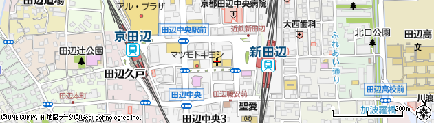 餃子の王将 新田辺店周辺の地図