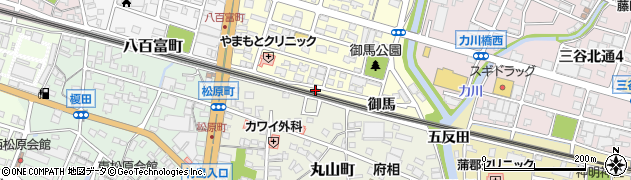 愛知県蒲郡市府相町端廻周辺の地図