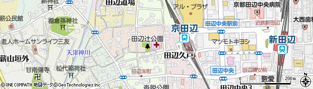 京田辺市立中央図書館周辺の地図