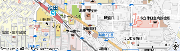 ニチイケアセンター　池田駅前周辺の地図