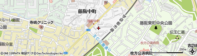 大阪府枚方市藤阪中町6-10周辺の地図