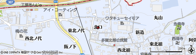 京都府井手町（綴喜郡）多賀（北口）周辺の地図