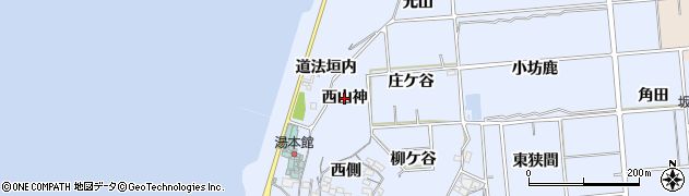 愛知県常滑市坂井（西山神）周辺の地図