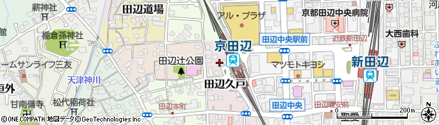 京田辺駅西第一自転車駐車場周辺の地図