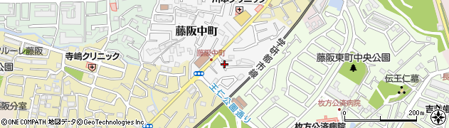 大阪府枚方市藤阪中町6周辺の地図