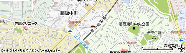 大阪府枚方市藤阪中町6-22周辺の地図