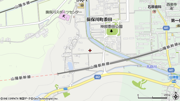 〒671-1632 兵庫県たつの市揖保川町黍田の地図