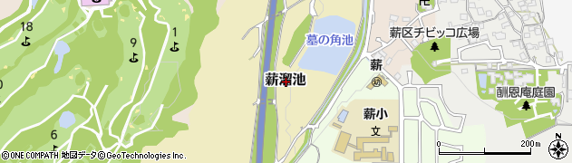 京都府京田辺市薪溜池周辺の地図