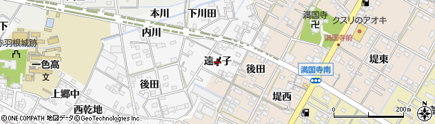 愛知県西尾市一色町赤羽（遠ノ子）周辺の地図