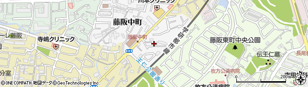 大阪府枚方市藤阪中町6-27周辺の地図