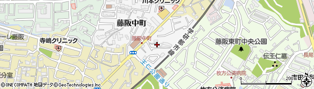 大阪府枚方市藤阪中町6-28周辺の地図