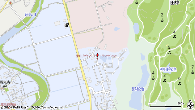 〒518-1307 三重県伊賀市川合東山タウンの地図